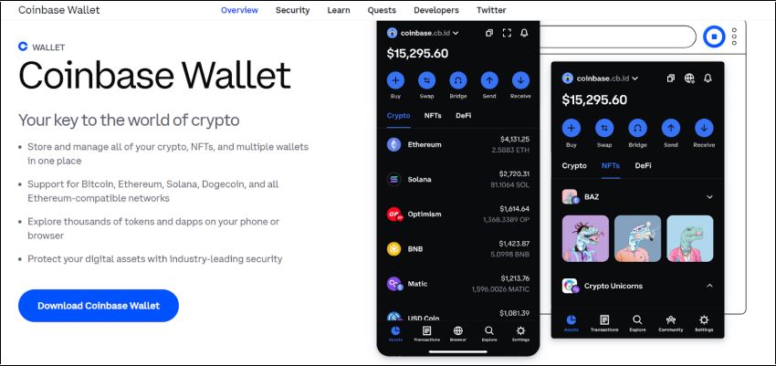 3.&nbsp;Coinbase钱包：Coinbase用户的最佳选择