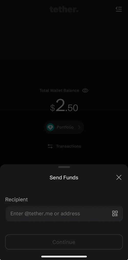 Tether 钱包转帐教学