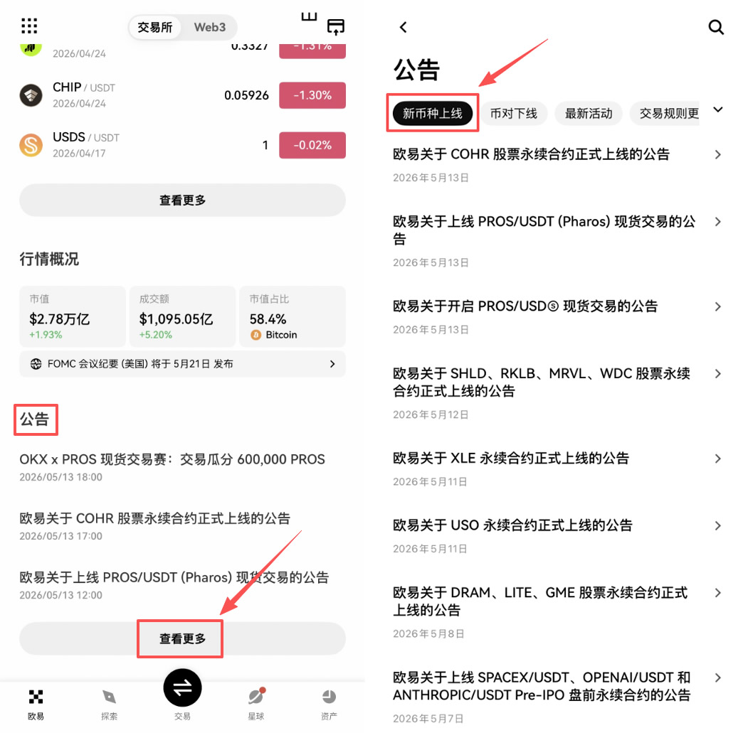 怎么交易刚上线的热门山寨币？欧易OKX现货新币专区参与技巧