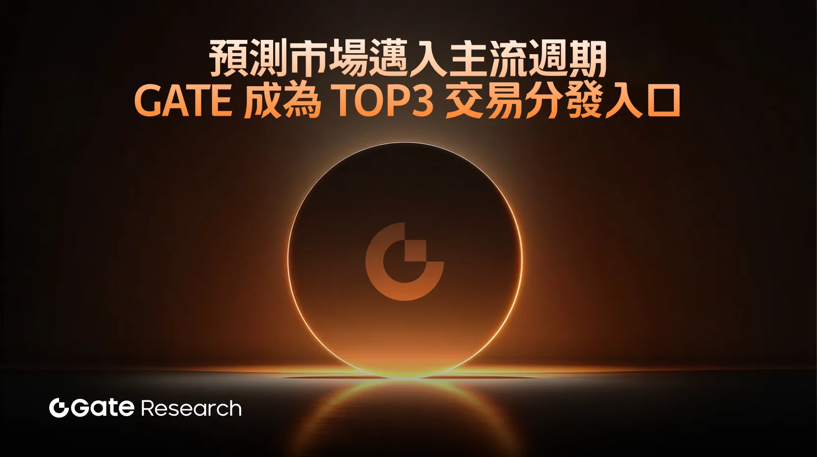 Gate 研究院：随着预测市场进入主流周期，Gate 已成为 Top3 交易入口