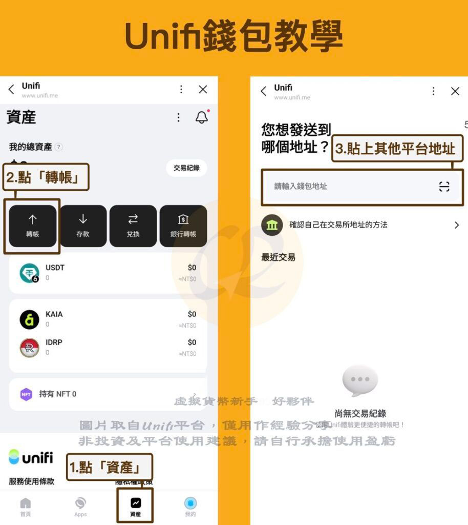 如何把USDT 从Unifi 钱包转出？
