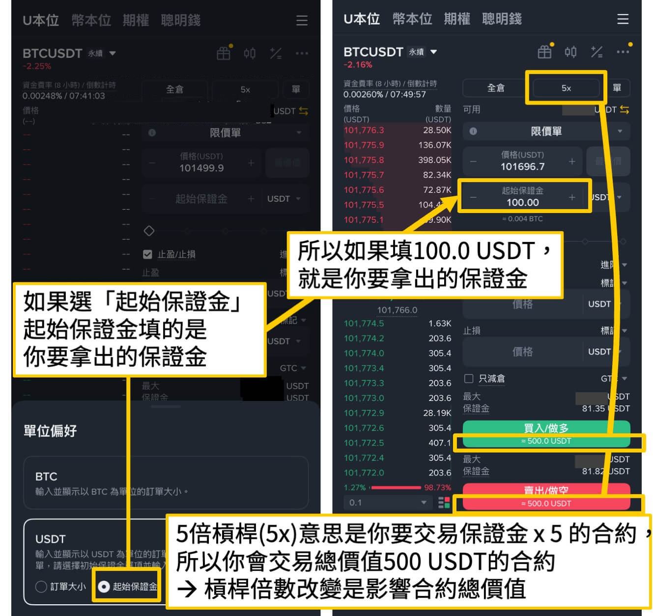 注意1：下单时，注意单位偏好的设定_图3
