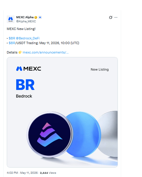 MEXC交易所上线BR：现货和期货交易，奖金池150,000 USDT