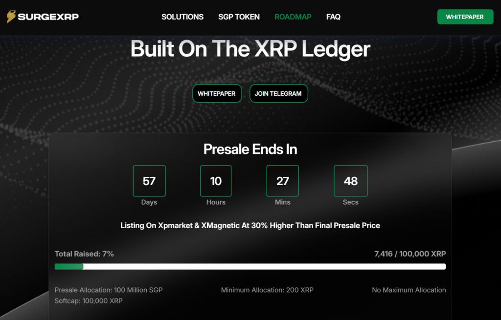 SurgeXRP(SGP)币是什么？SGP代币经济学及预售指南