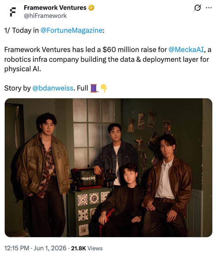 Framework募资4亿美元 转向加密外赛道