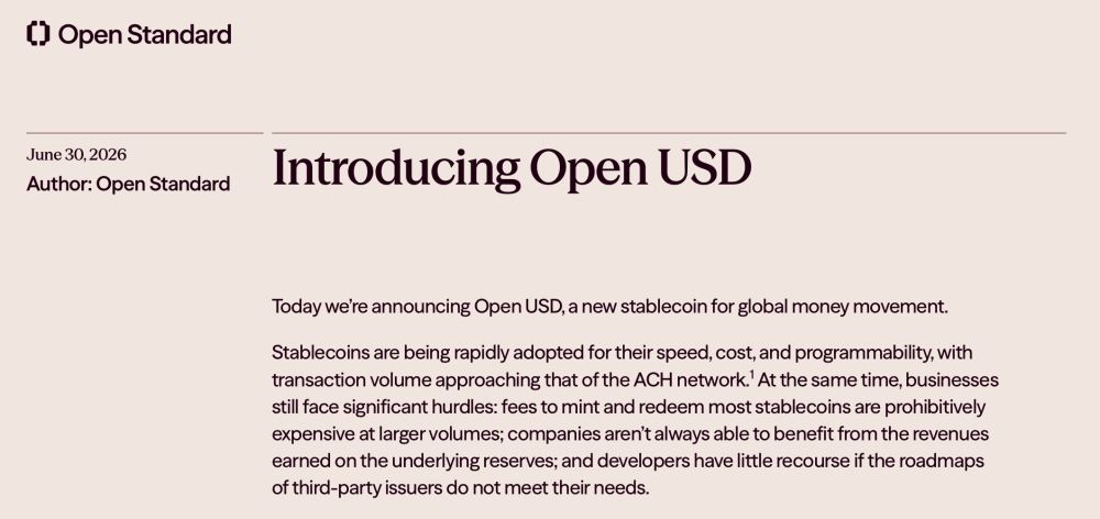 140家公司联手发布Open USD，Circle股价一天蒸发16%