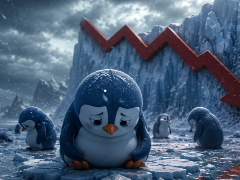 解锁压力显现：PENGU代币跌14%并测试关键支撑位