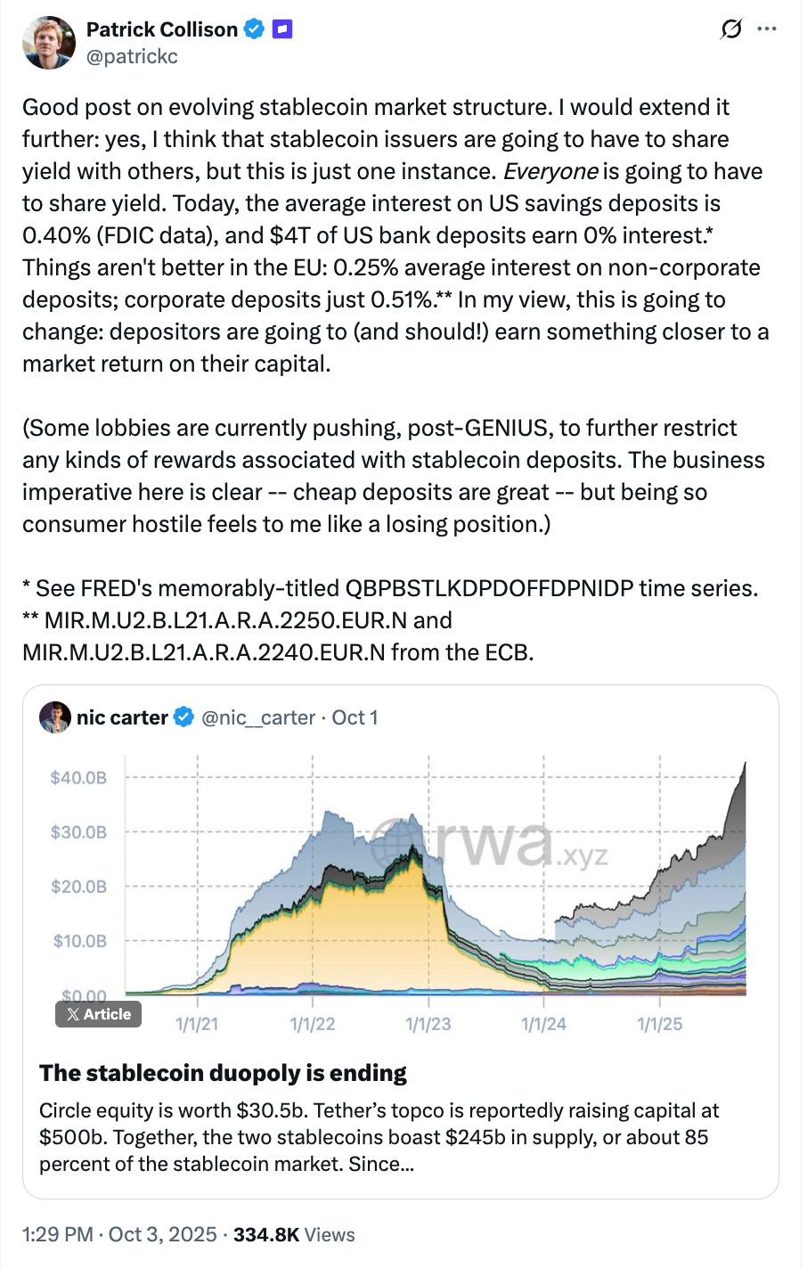 Stripe CEO:稳定币重构金融