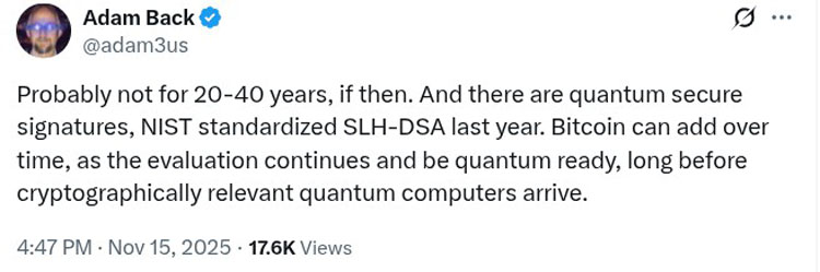 比特币量子风险无忧