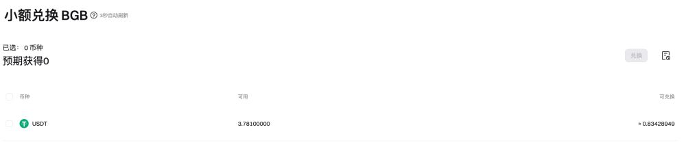 如何在 Bitget 网页端将小额资产兑换为 BGB？_图3