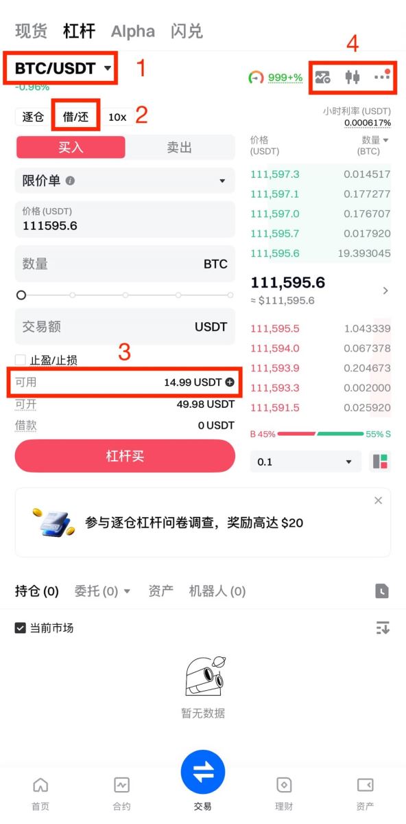 Gate交易所进行杠杆交易