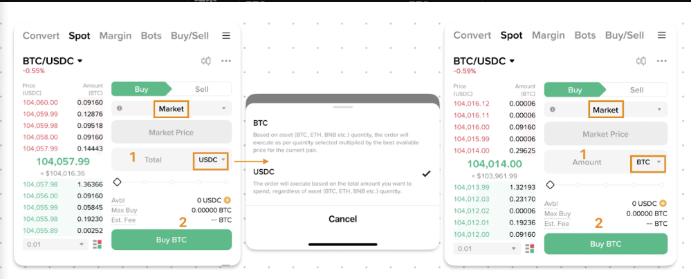 现货交易中的不同订单类型有什么区别？