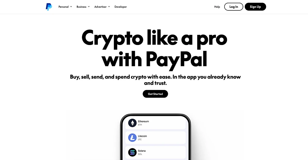 PayPal购买比特币及加密货币