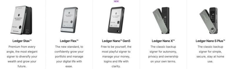Ledger Nano X&nbsp;/ Ledger Flex
