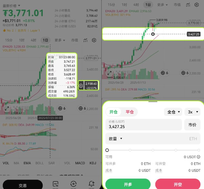 欧易k线图设置教学