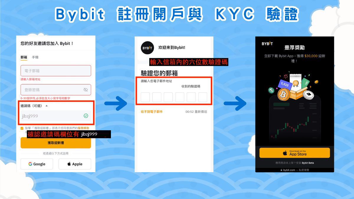 Bybit&nbsp;帐号申请步骤二：电子信箱Email 申请、验证