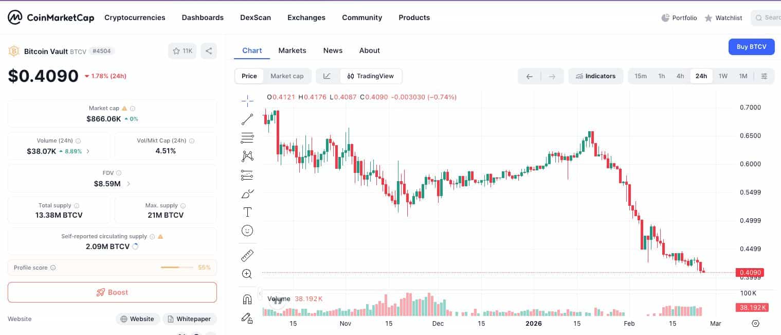 什么是比特币金库 (BTCV)？BTCV代币经济学、与比特币关系以及风险考量