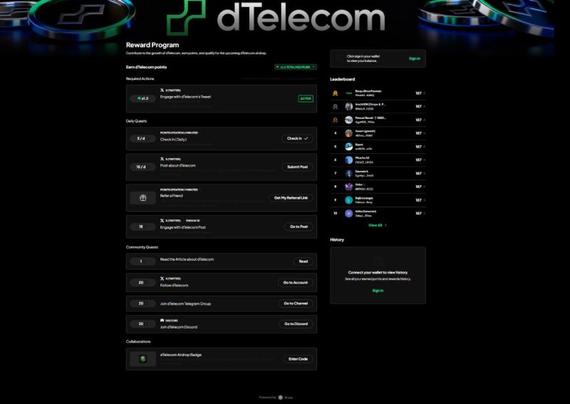 dTelecom(DTEL)币空投领取