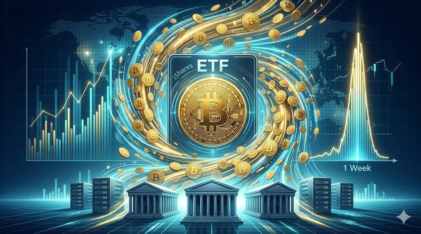 贝莱德IBIT一周吸金超1.7万枚BTC，规模达12.8亿美元