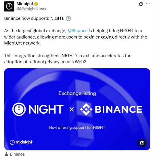 Midnight(NIGHT)币价格预测