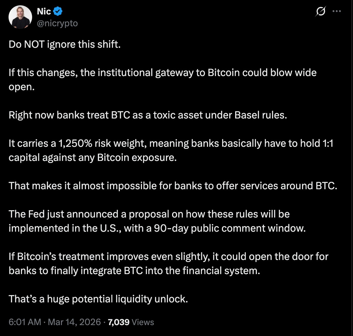 巴塞尔变，BTC得“巨额”流