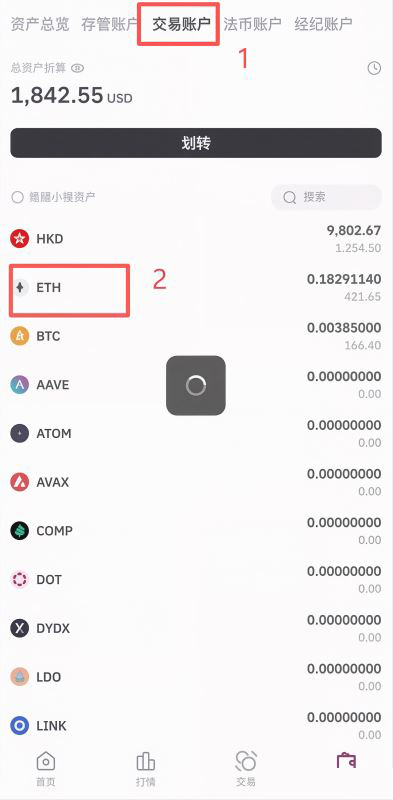 划转完成后怎么卖出换港币？