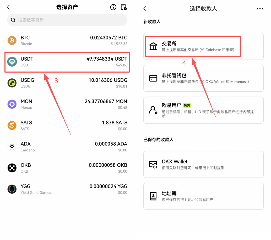 欧易OKX提USDT到Gate.io手续费多少？选哪条链最便宜？
