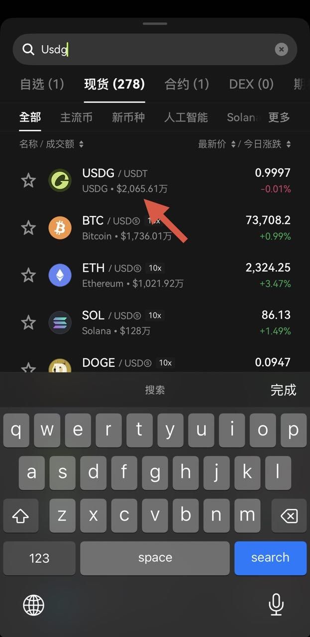 第四步：把币换成 USDG