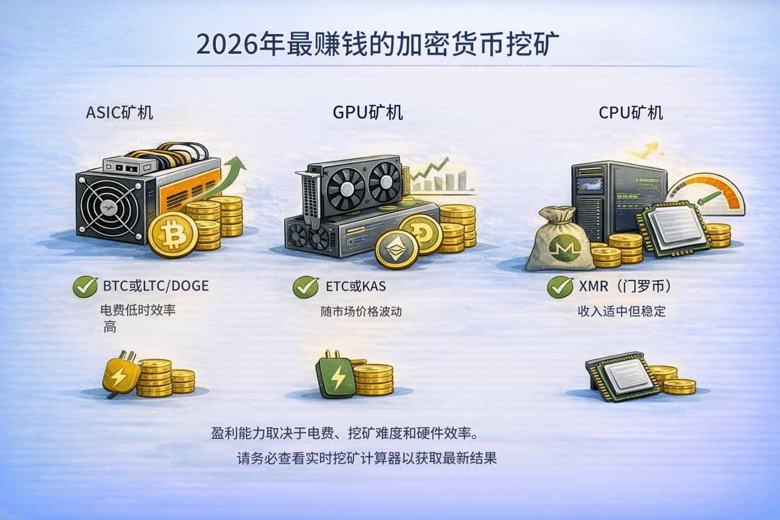 2026年挖矿最赚钱的加密货币是什么?