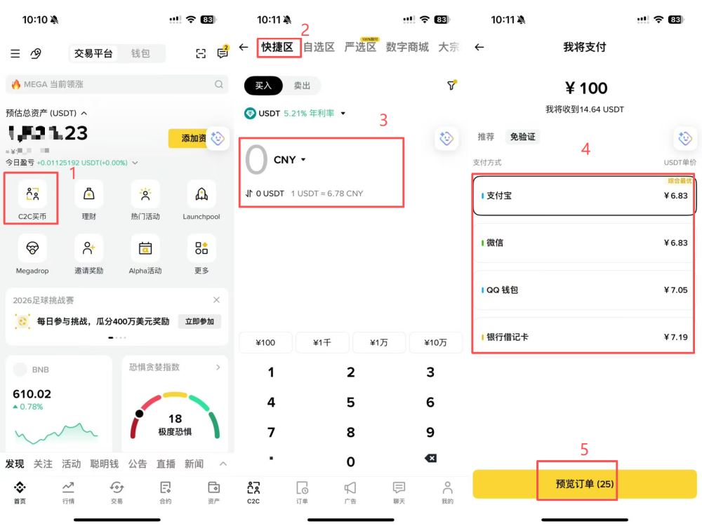 怎么购买USDT作为保证金？