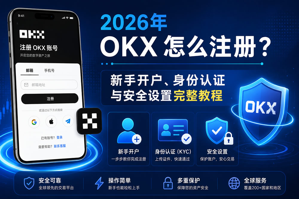 2026年OKX怎么注册？欧意新手开户与安全设置完整教程