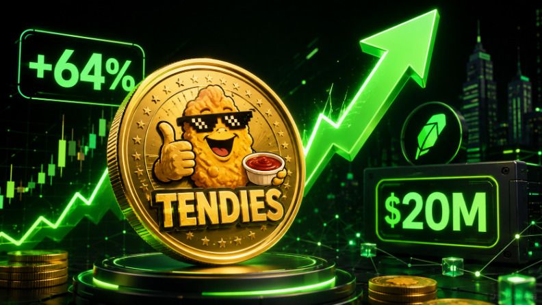 TENDIES价格上涨64%，因Robinhood Chain表情币突破2000万美元