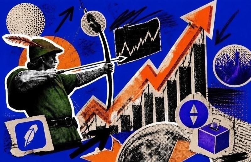 Robinhood收入结构巨变：预测市场收入超越股票交易
