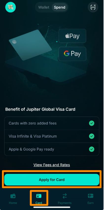 从注册Jupiter Wallet 到申请卡片：完整流程_图3
