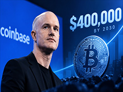 Coinbase CEO预言：比特币2030年或达40万美元，四大核心逻辑支撑