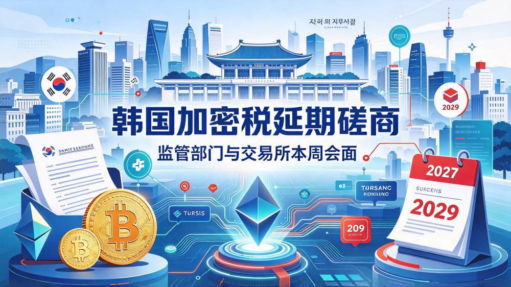 韩国将与交易所磋商加密税延期
