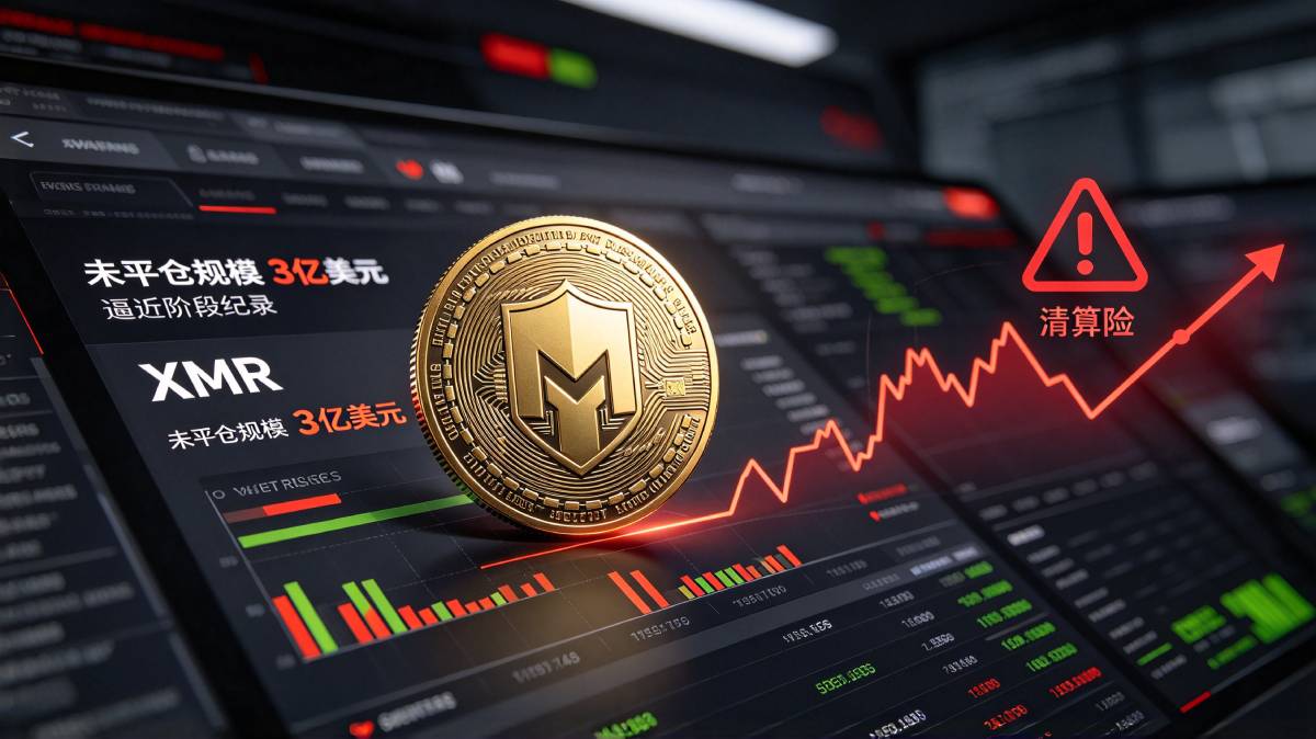 门罗币（XMR）期货未平仓突破3亿美元，持仓规模持续攀升，逼近今年1月3.2亿美元纪录高位