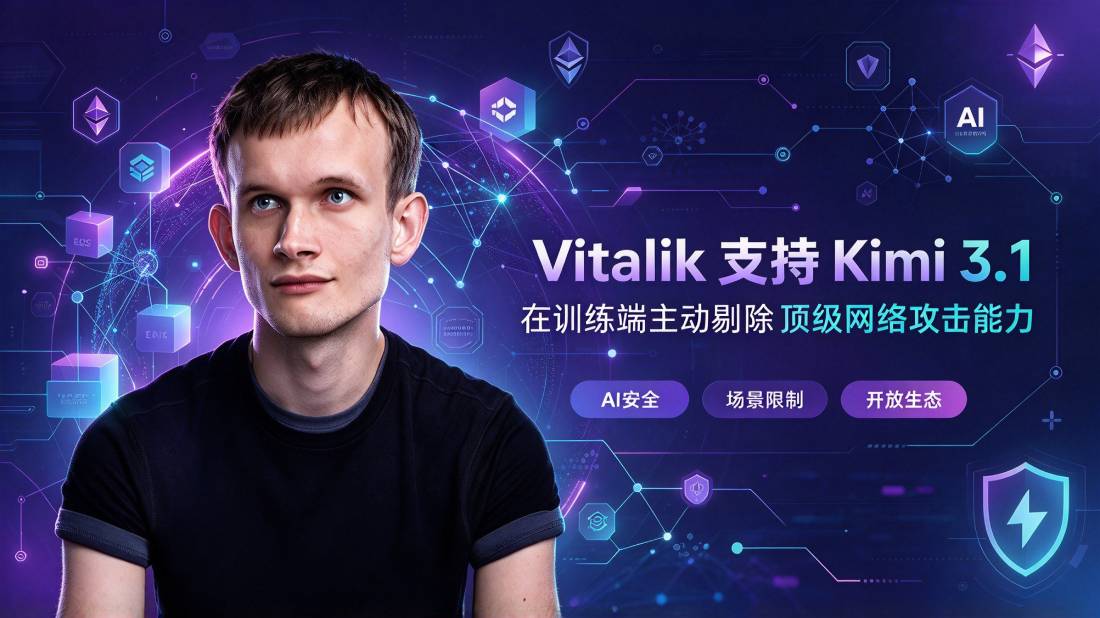 Vitalik Buterin公开发声,支持Kimi3.1于训练阶段移除高阶网络攻击相关能力
